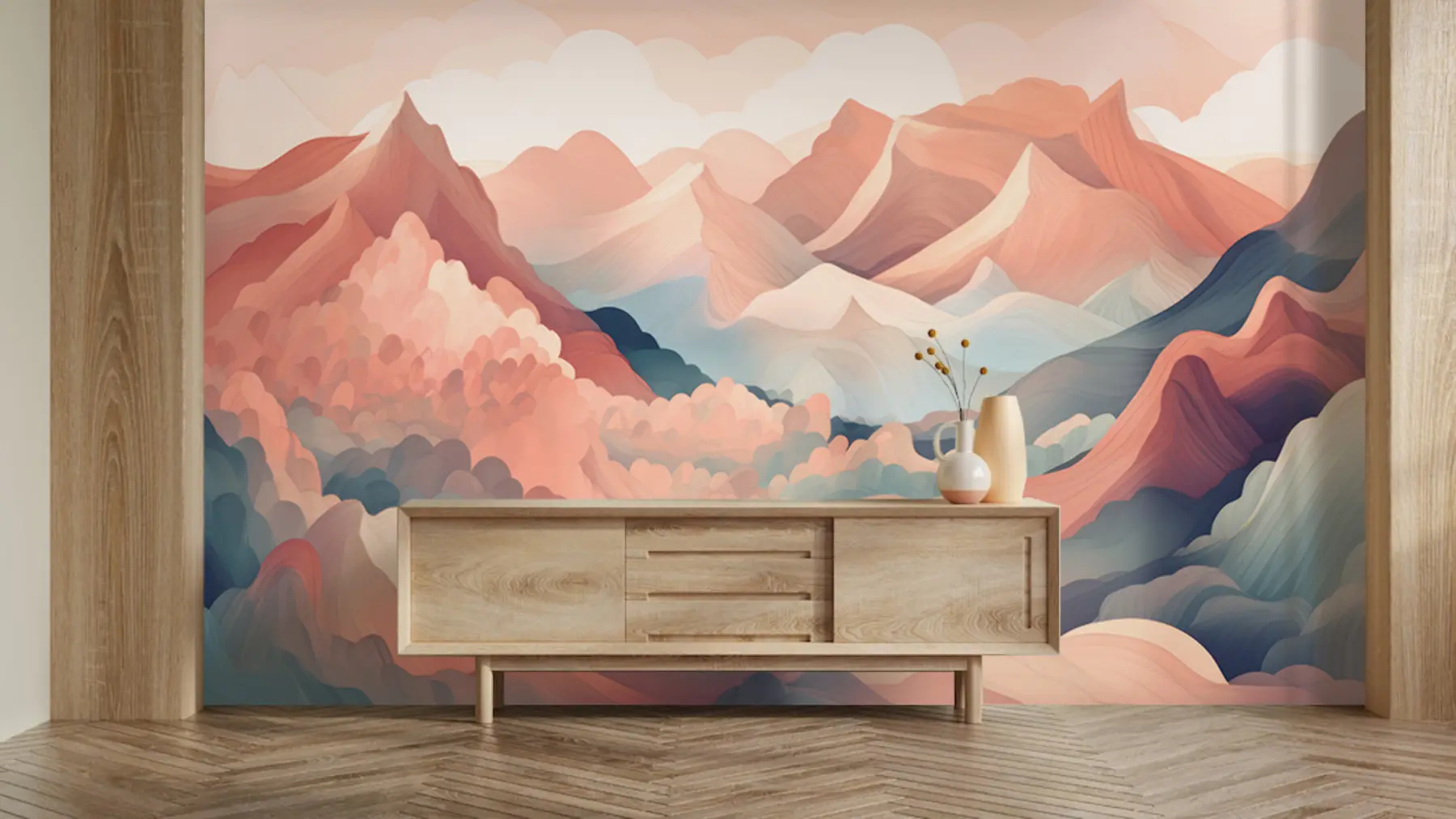 Papier peint montagnes roses u95993