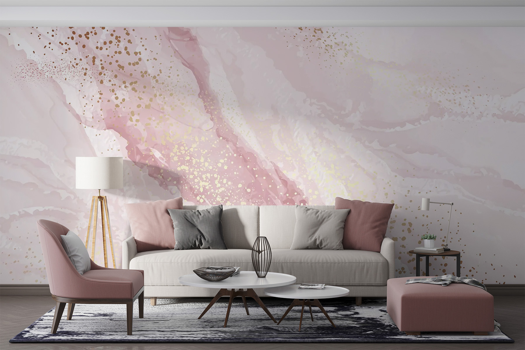 artgeist Peinture murale abstraite – Papier peint autocollant amovible – Grand format autocollant et amovible – Décoration murale – Image de