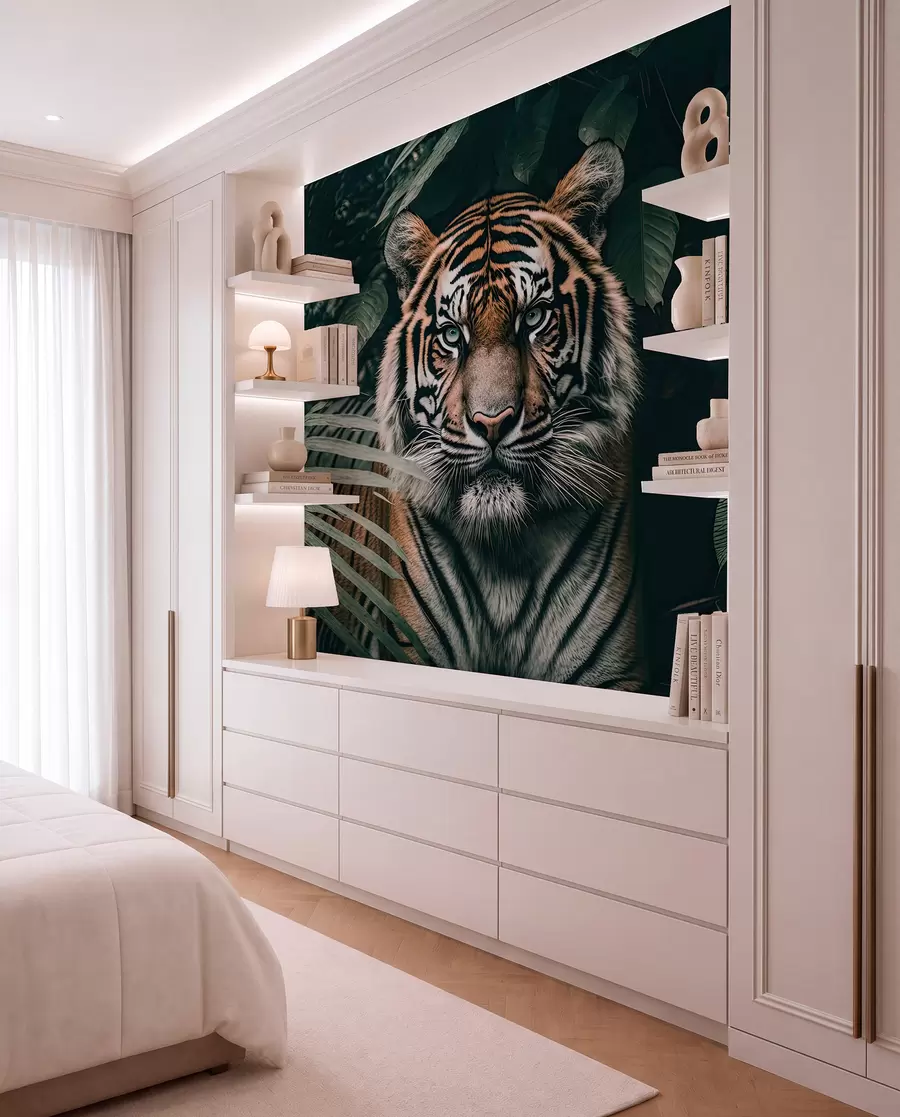 Papier peint Tigre dans la forêt tropicale u95619