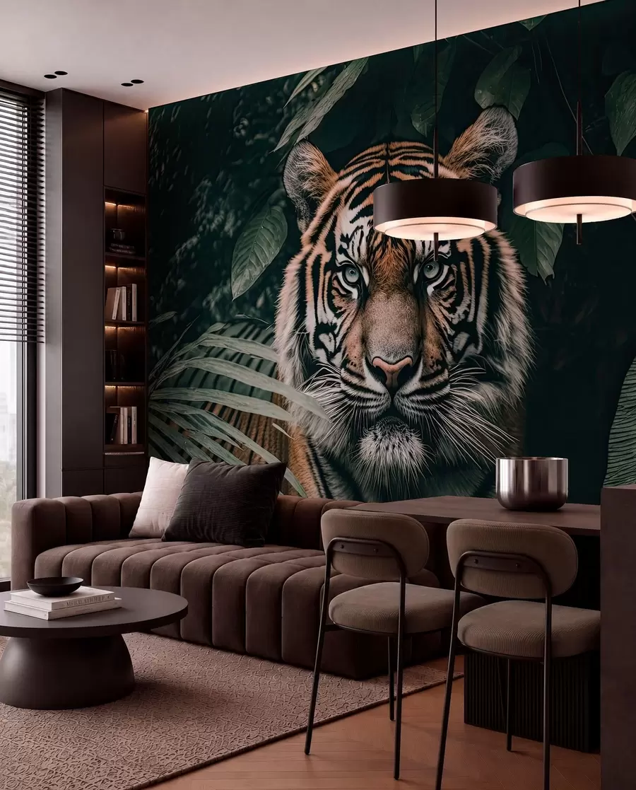 Papier peint Tigre dans la forêt tropicale u95619