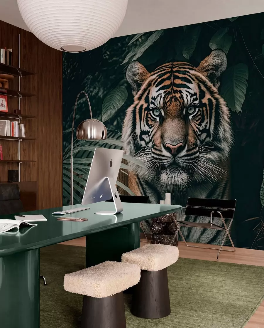 Papier peint Tigre dans la forêt tropicale u95619