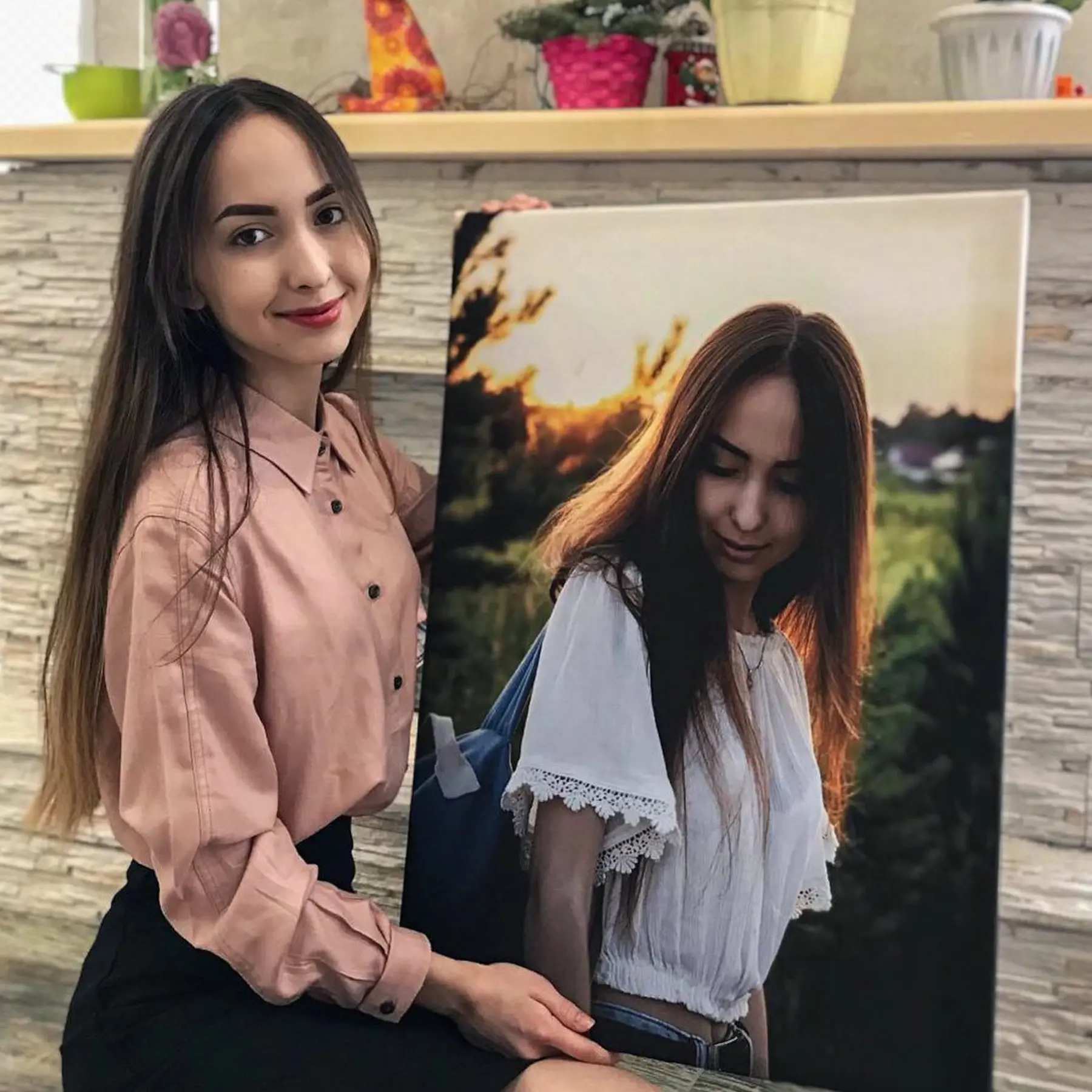 Tableau Portrait sur toile s34674