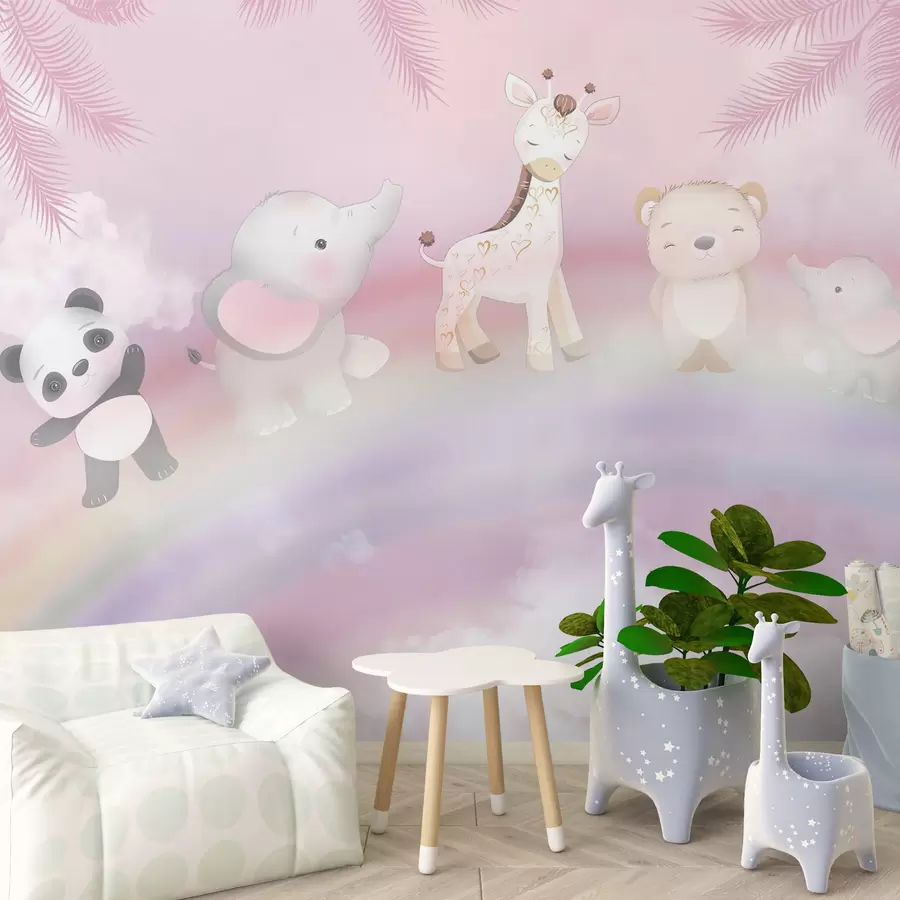 Papier peint Animaux sur l'arc-en-ciel u95382