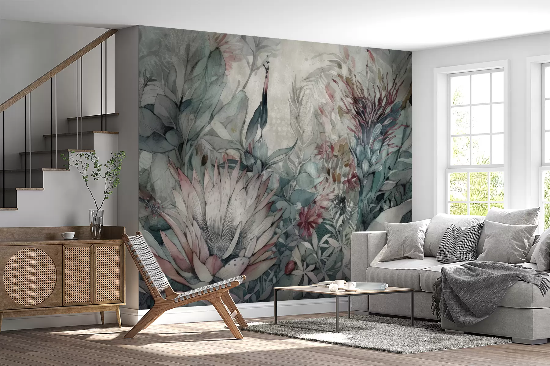 Papier peint Beaucoup de plantes tropicales u95656