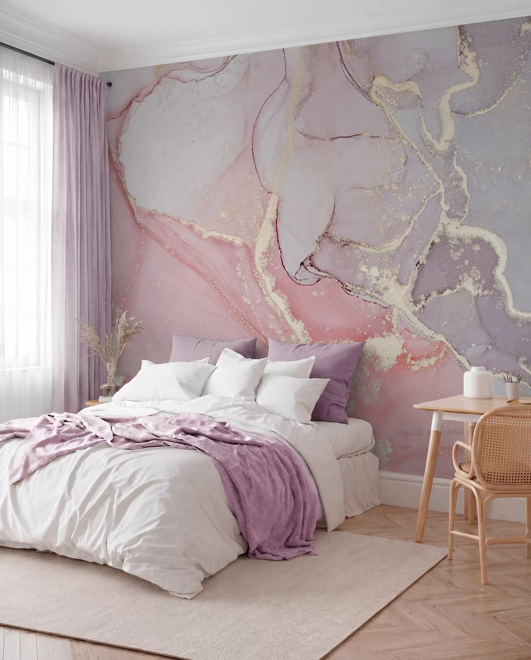 Papier peint Marbre rose u13857