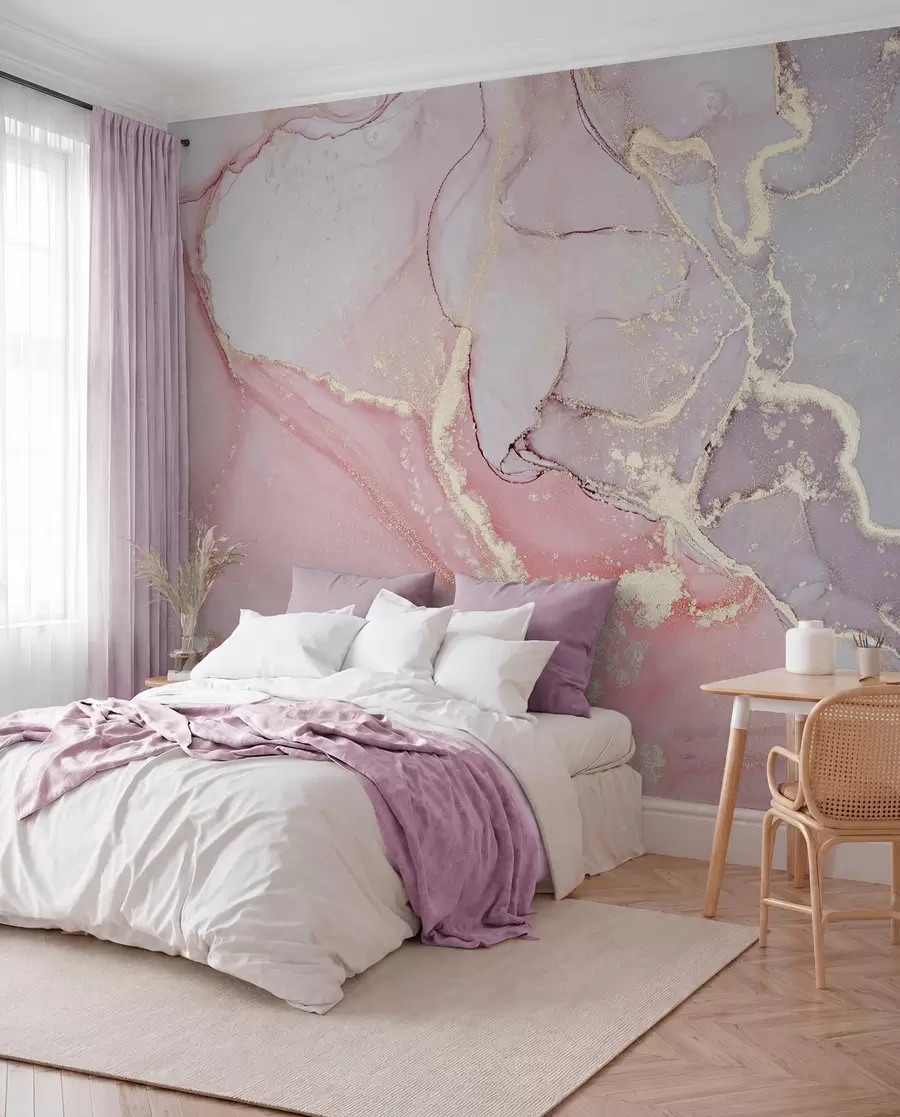 Papier peint Marbre rose u13857