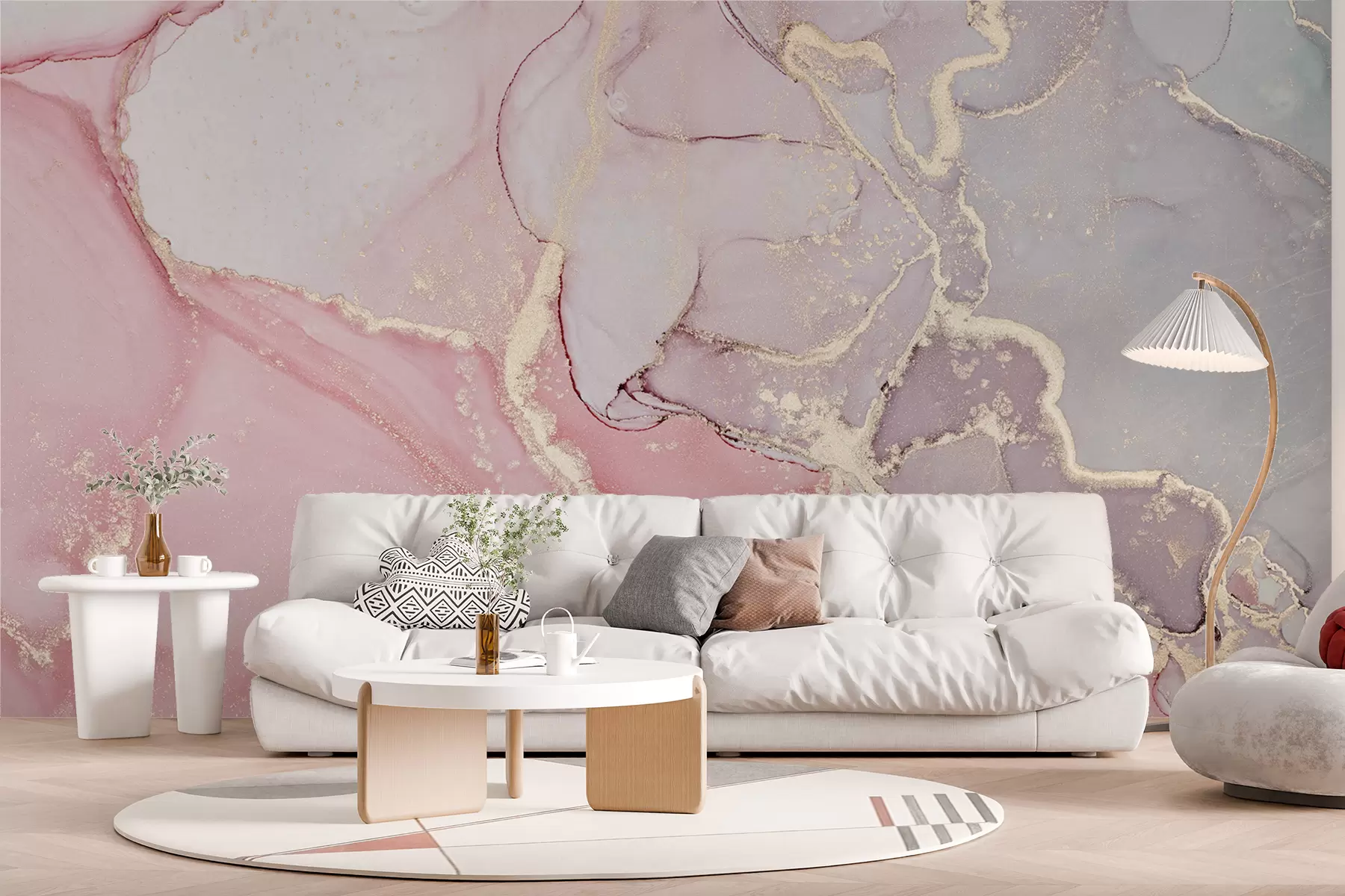 Papier peint Marbre rose u13857