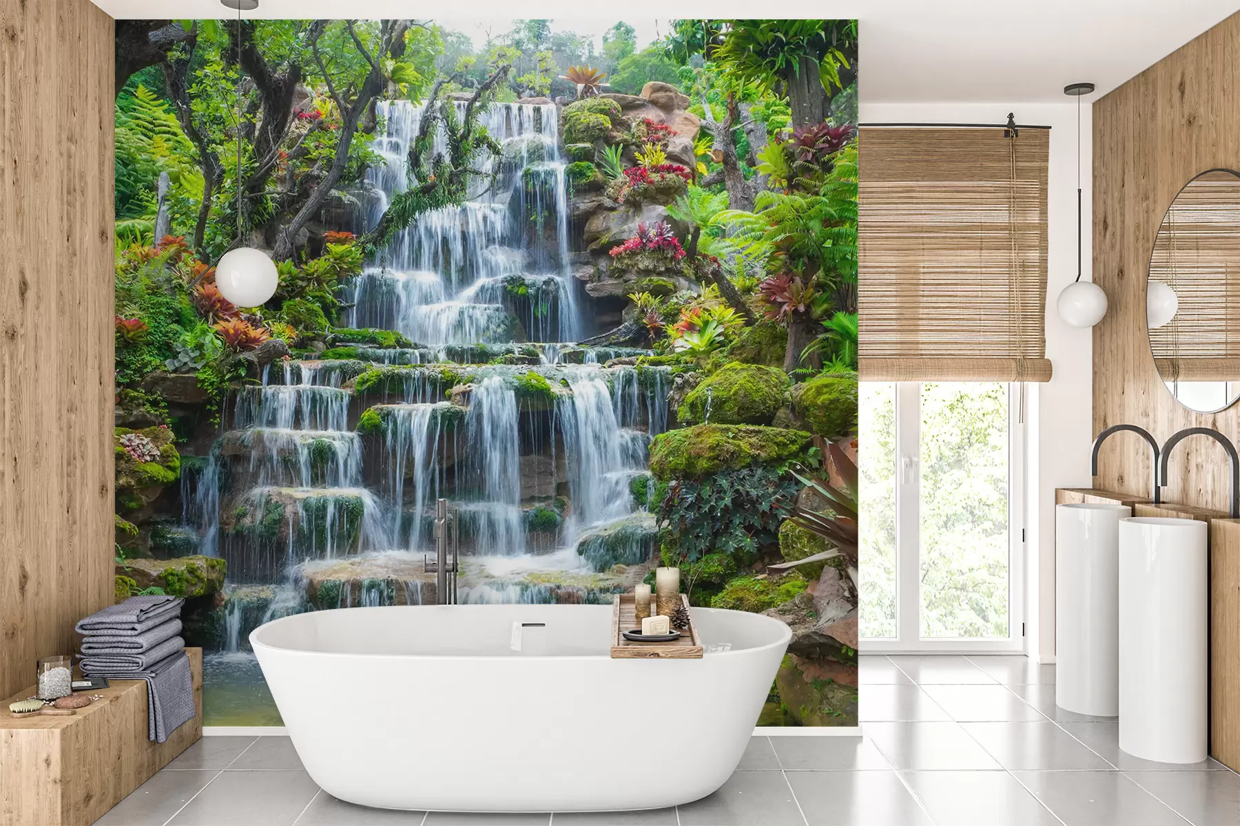 Papier peint Brun, plante e feuille u17843