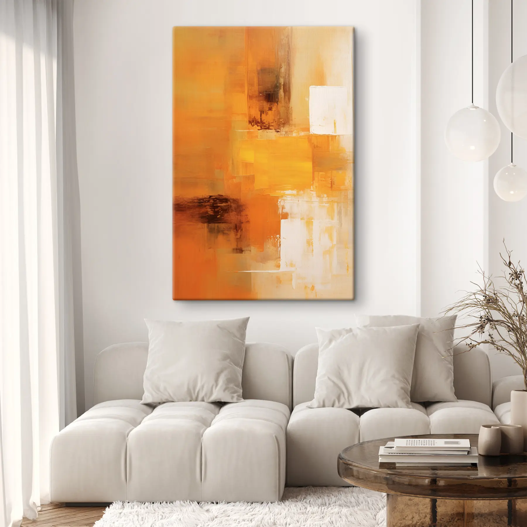 Papier peint Marron, ambre et peinture s35299