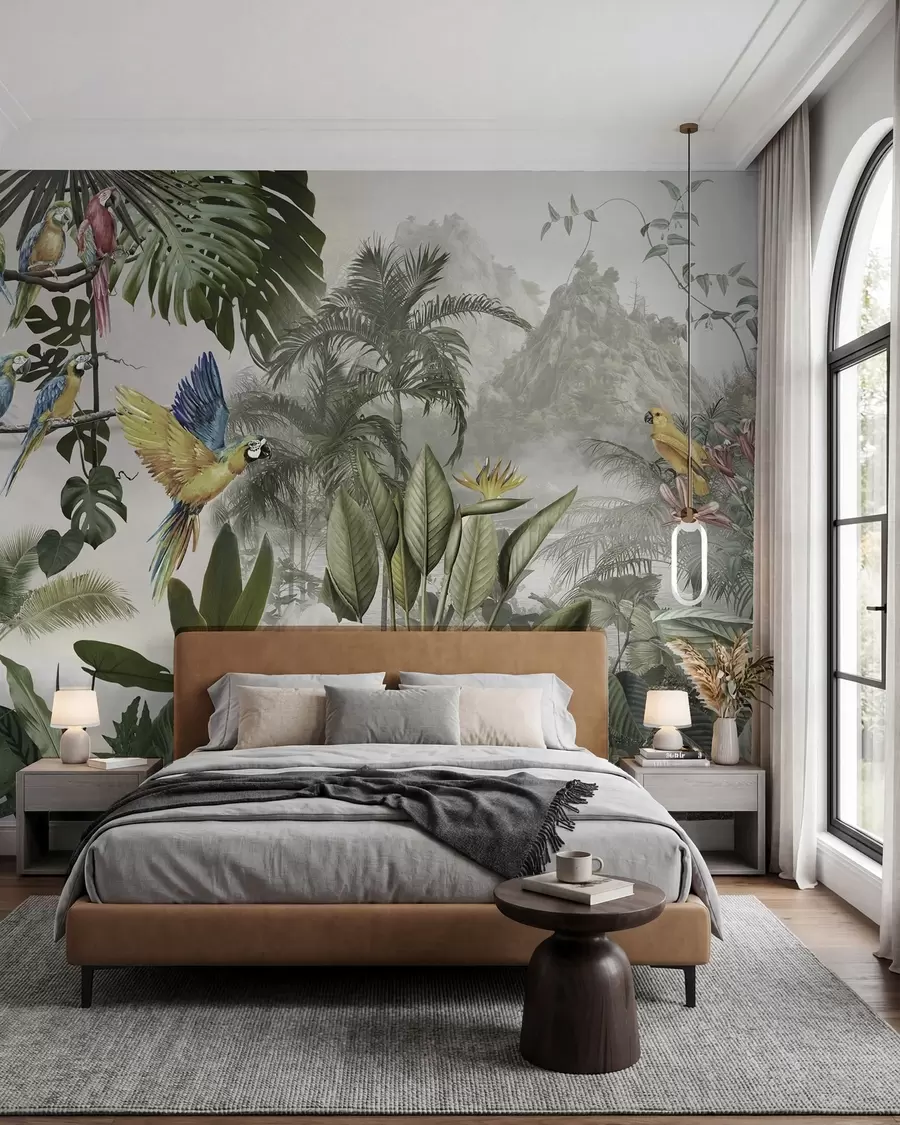 Papier peint Perroquets dans la forêt tropicale u95693