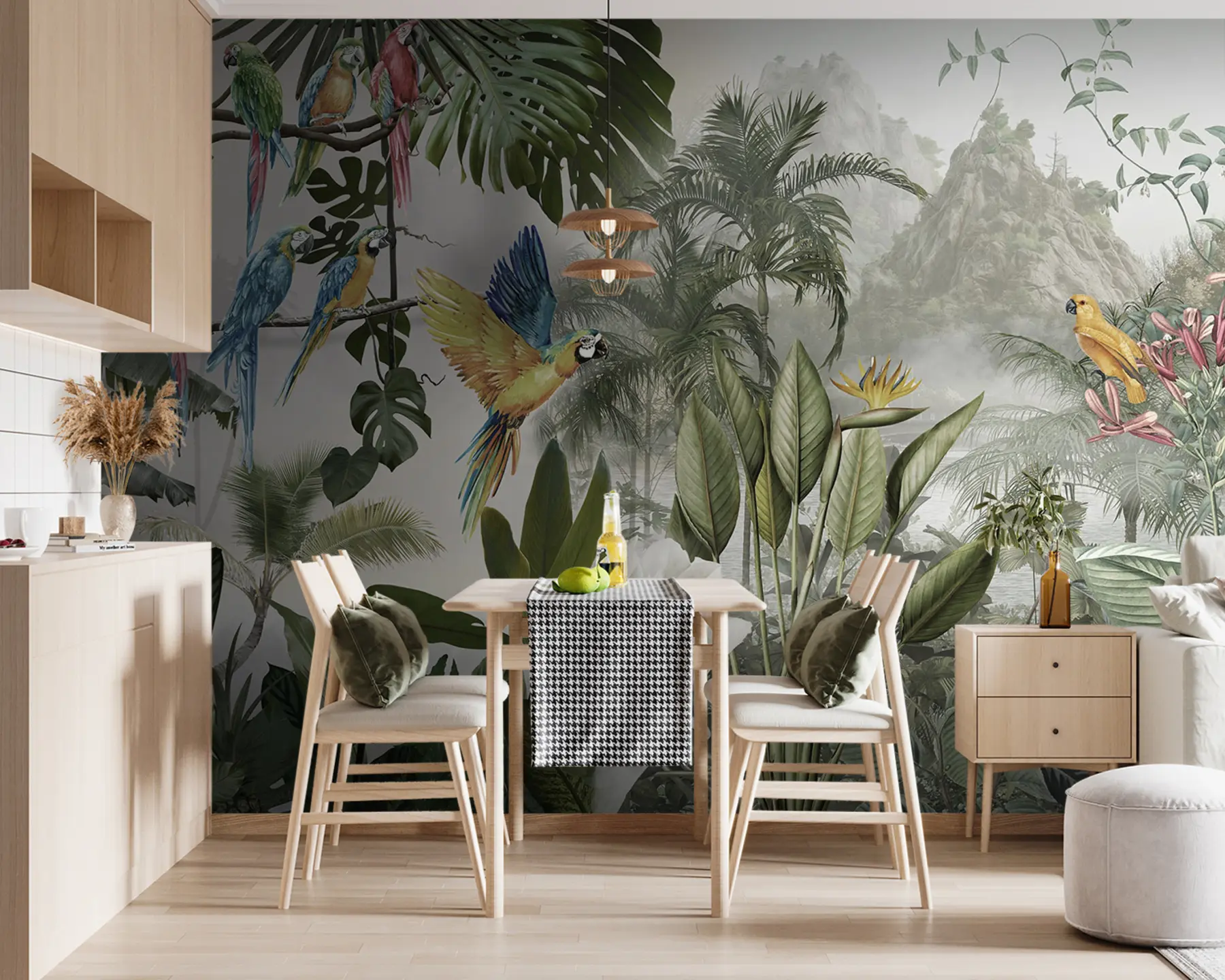 Papier peint Perroquets dans la forêt tropicale u95693