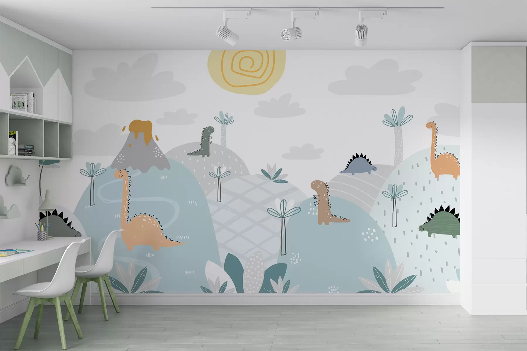 Papier peint monde des dinosaures u96460