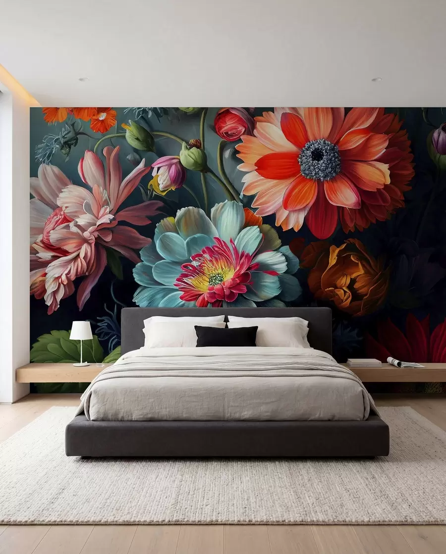 Papier peint Éclaboussure florale u96631