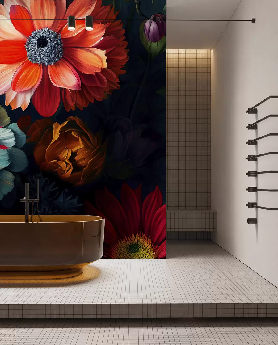 Papier peint Éclaboussure florale u96631