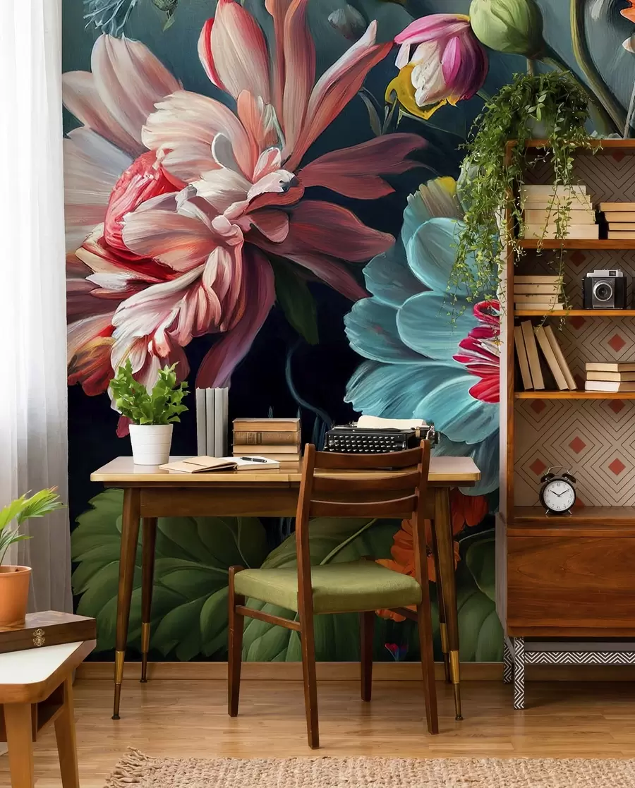 Papier peint Éclaboussure florale u96631