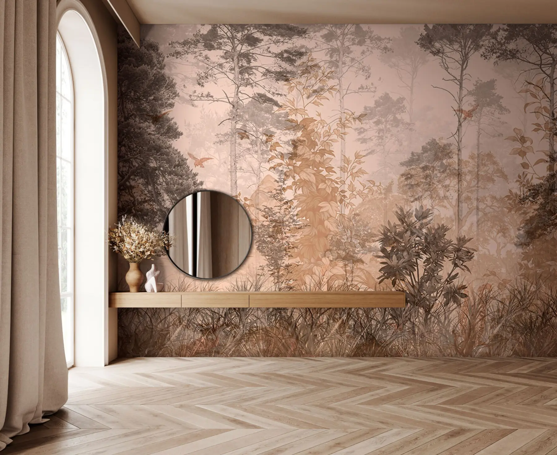 Papier peint Forêt dans un style grunge u97057