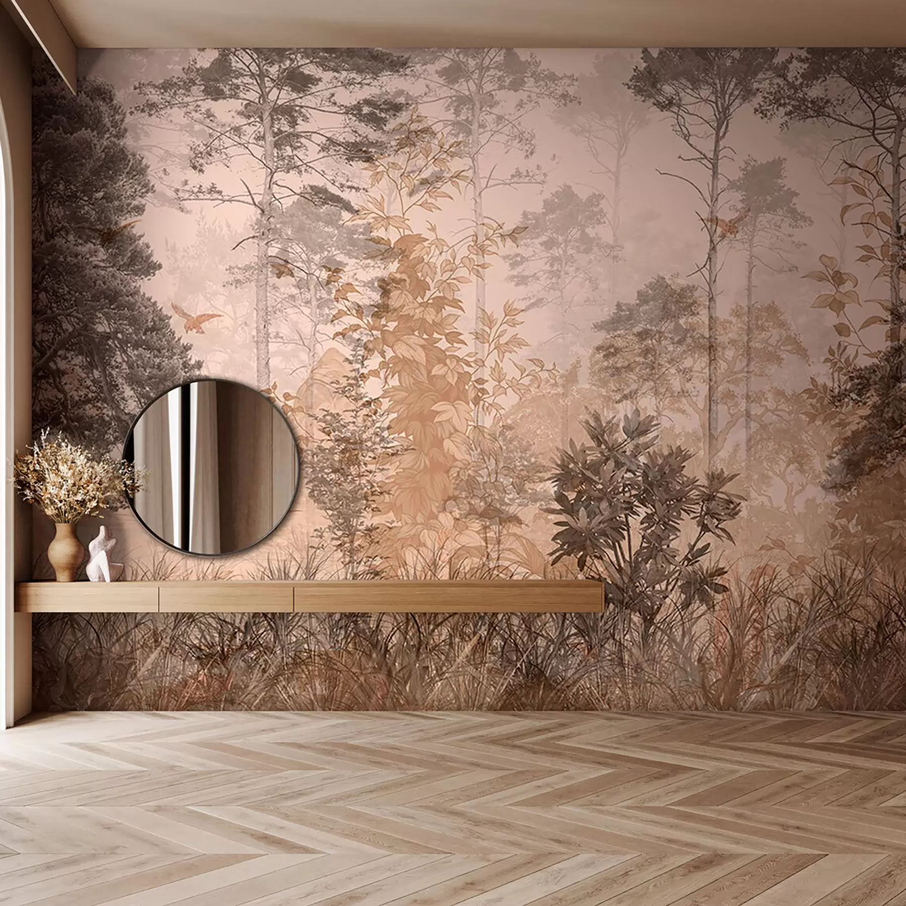 Papier peint Forêt dans un style grunge u97057