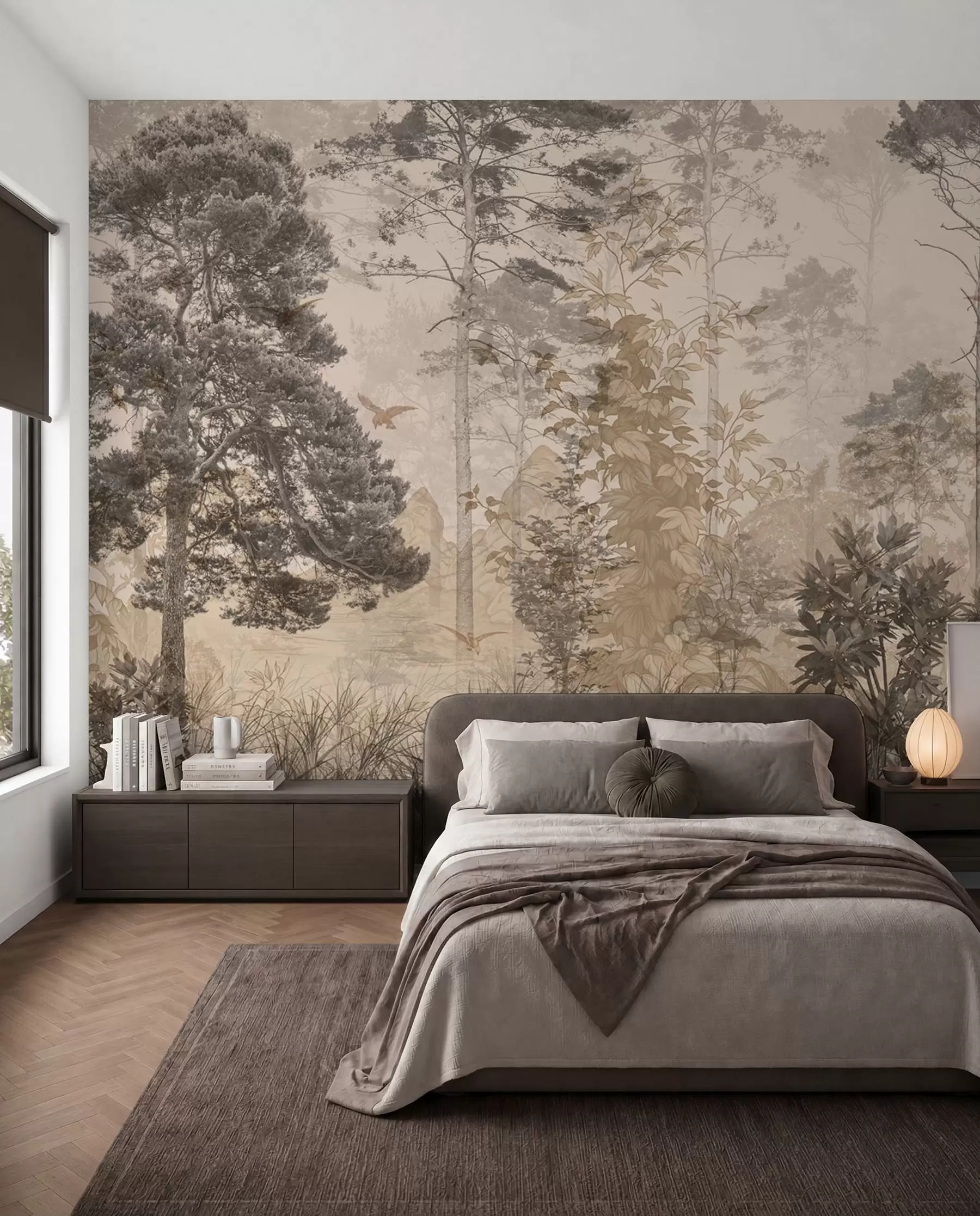 Papier peint Forêt ambrée u97057