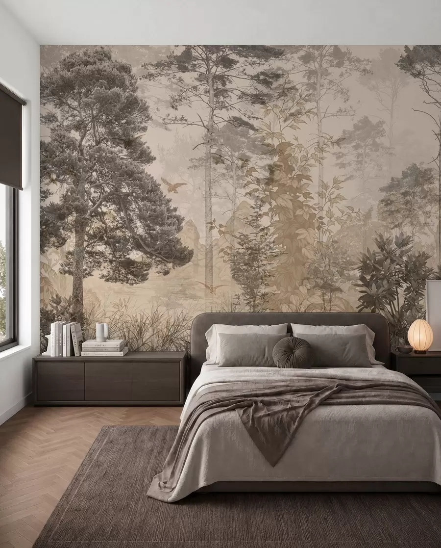 Papier peint Forêt dans un style grunge u97057