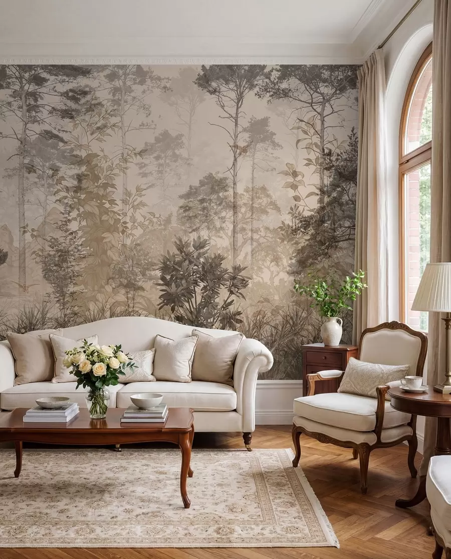 Papier peint Forêt dans un style grunge u97057