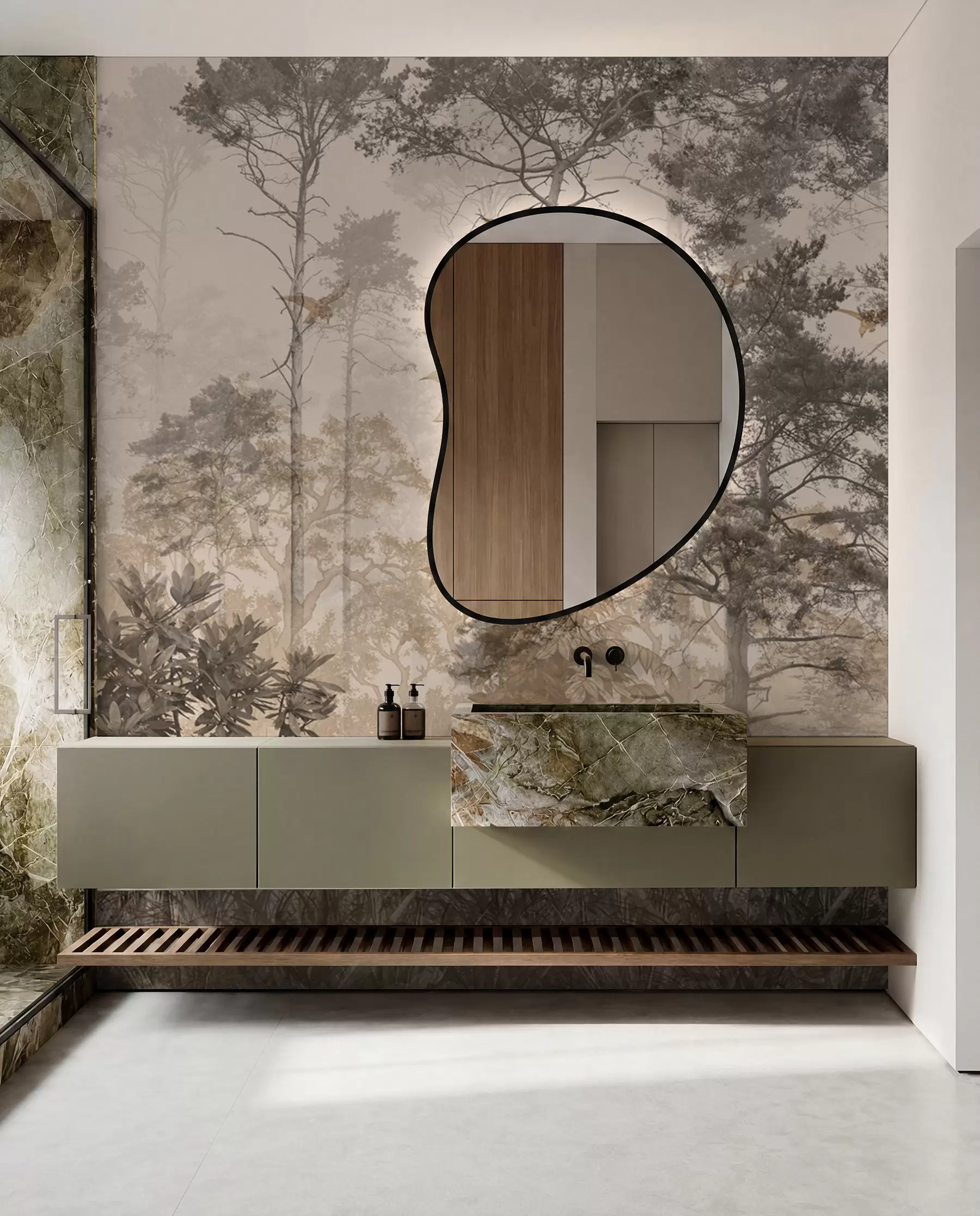 Papier peint Forêt dans un style grunge u97057