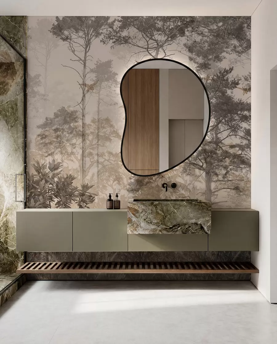 Papier peint Forêt dans un style grunge u97057