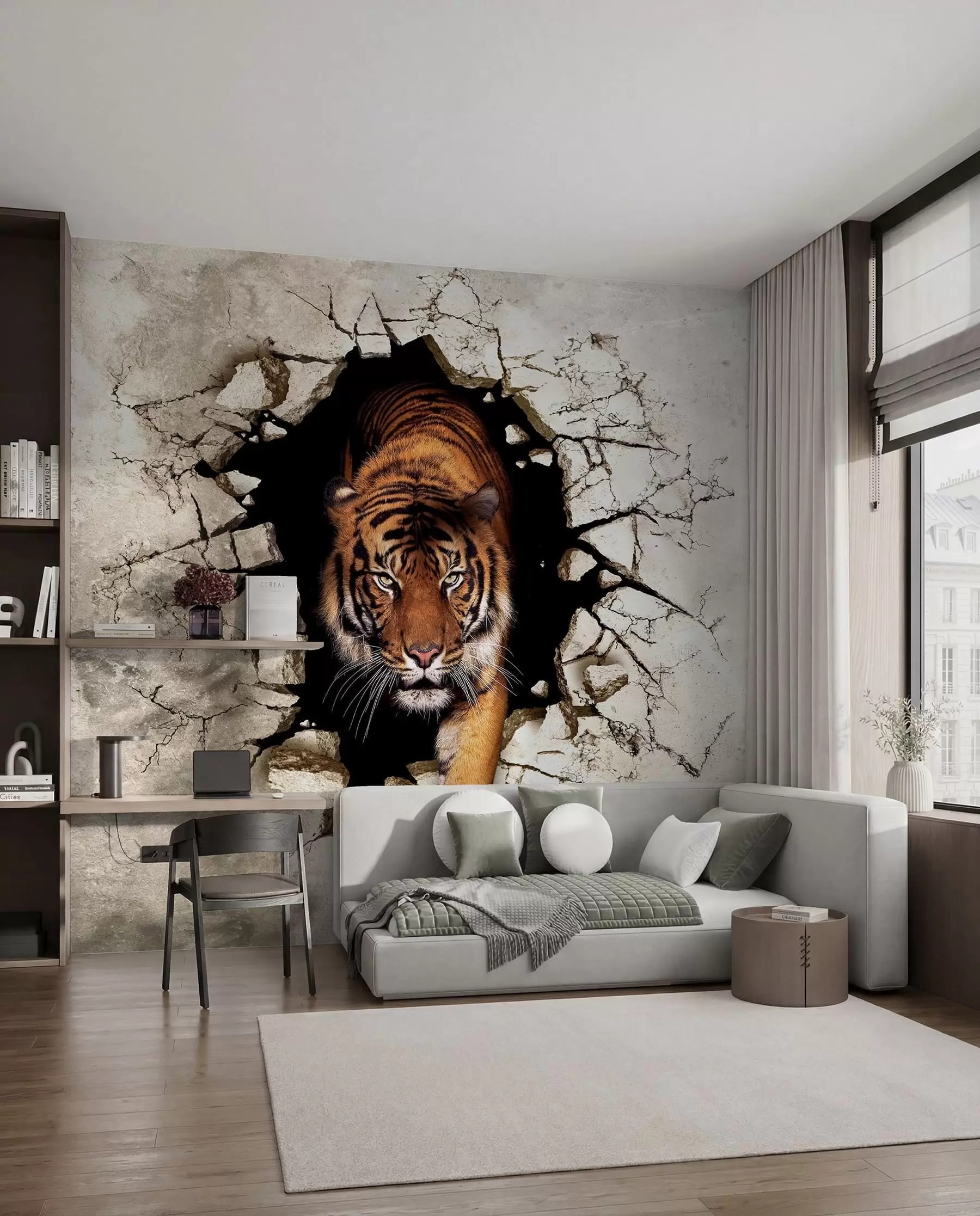 Papier peint tigre 3D u97031