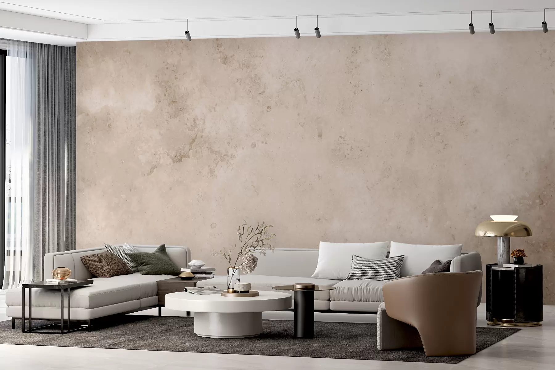 Papier peint Mur en béton beige u97236