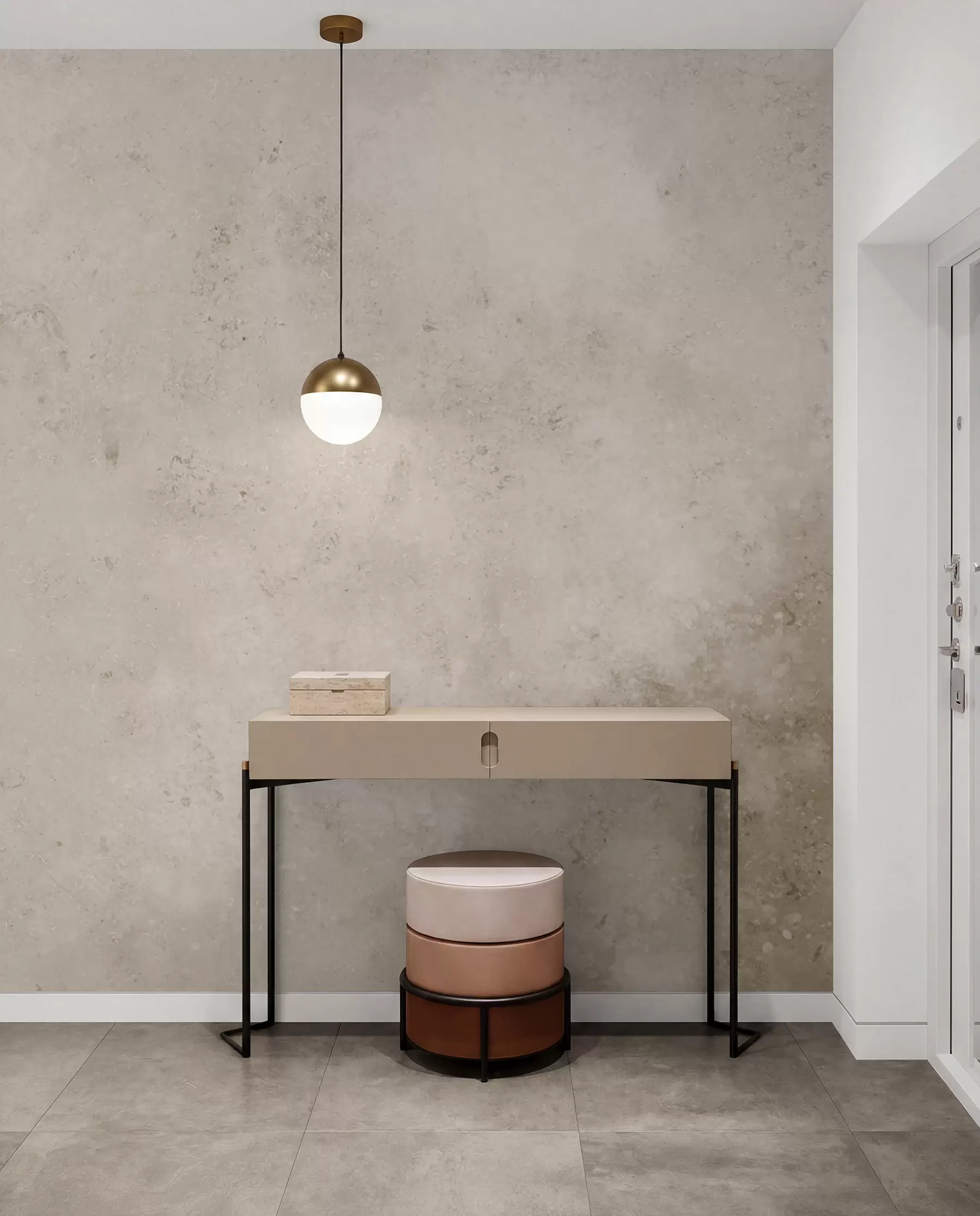 Papier peint Mur en béton beige u97236