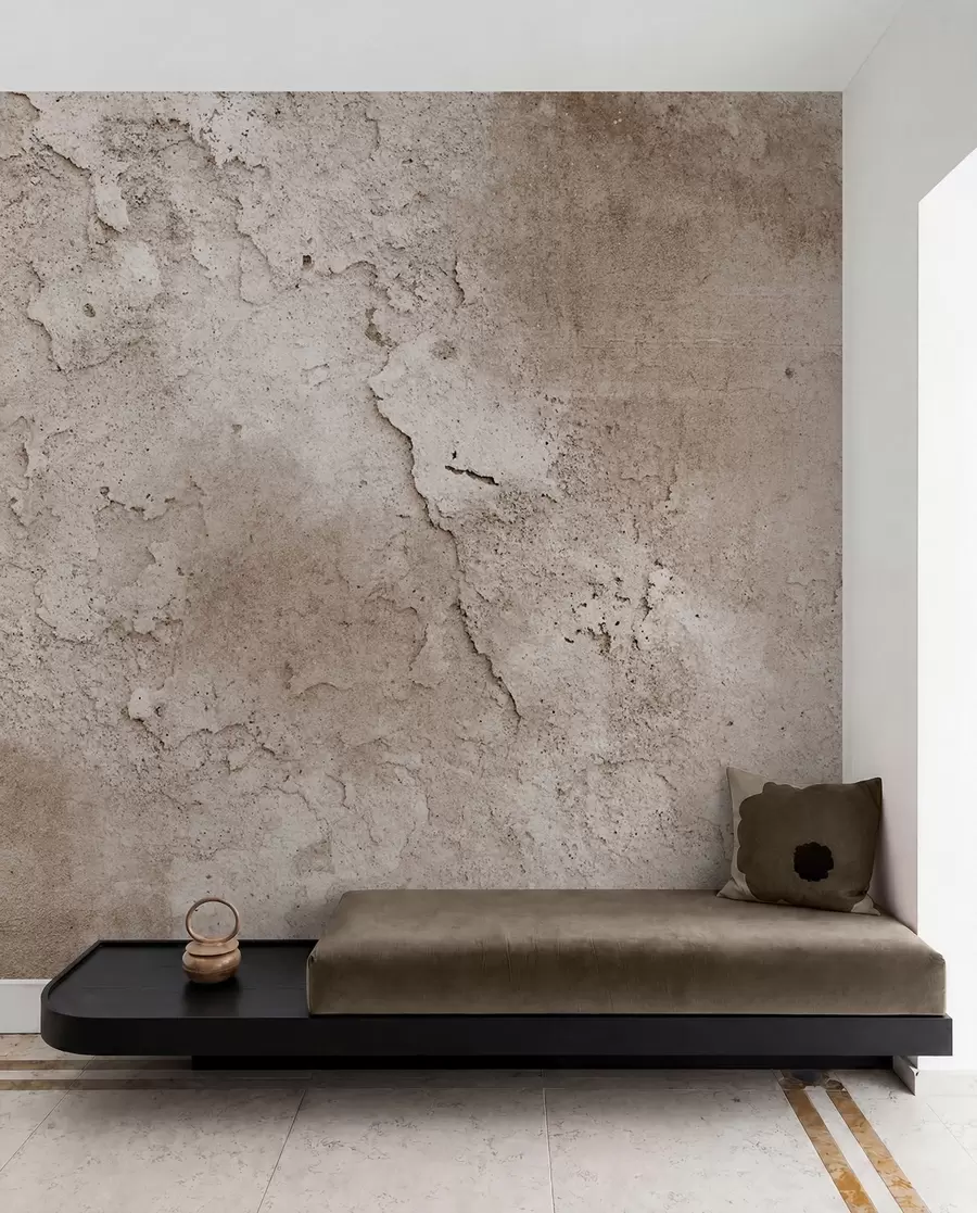 Papier peint Mur de béton marron avec bords rugueux u97237