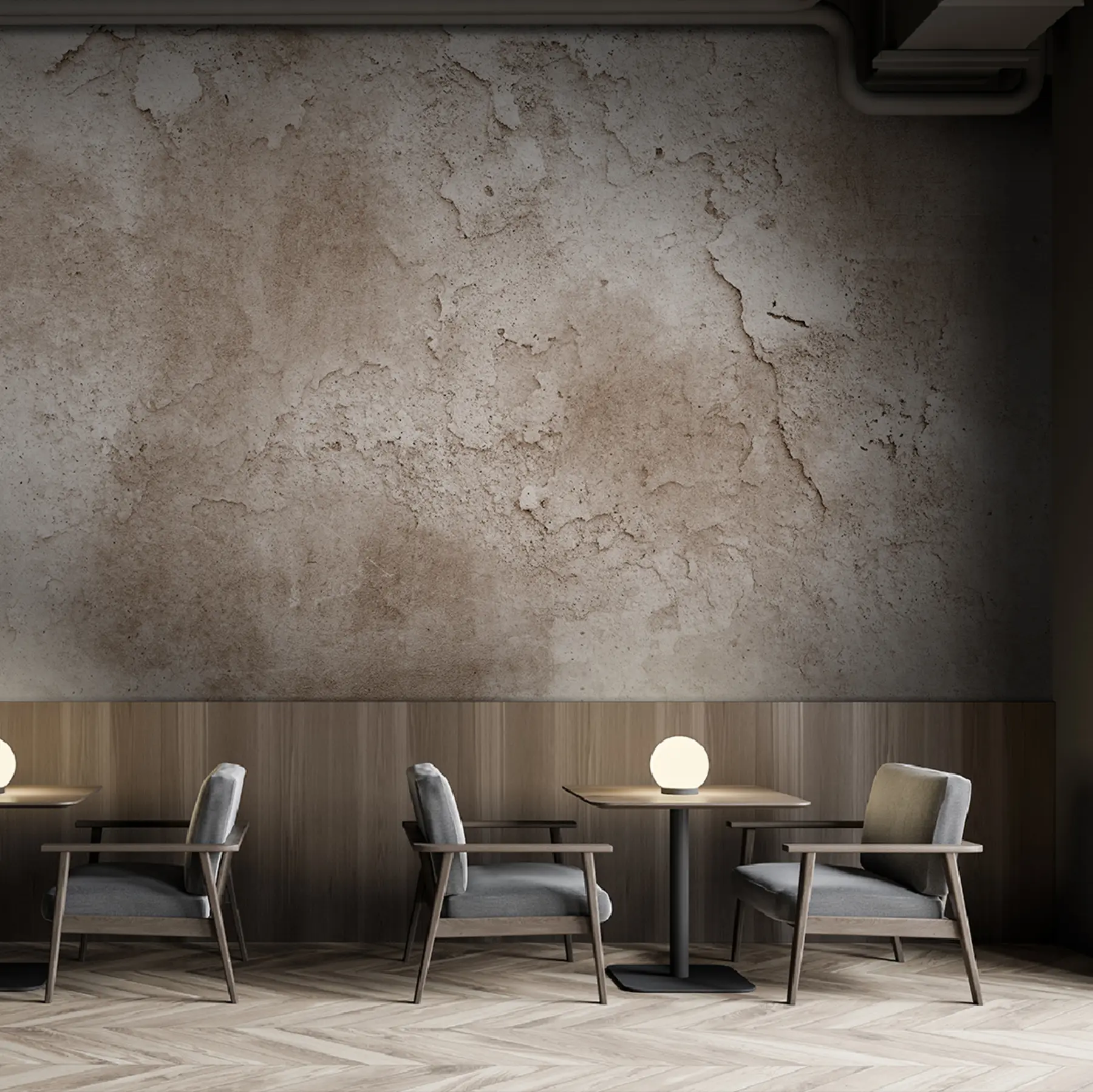 Papier peint Mur de béton marron avec bords rugueux u97237