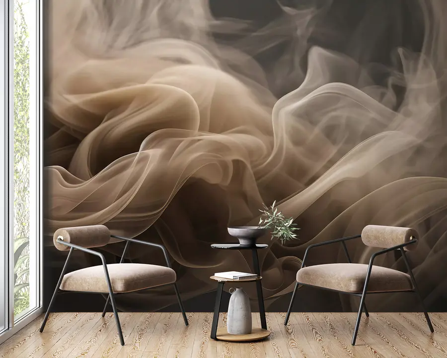 Papier peint Vagues abstraites de fumée u96591