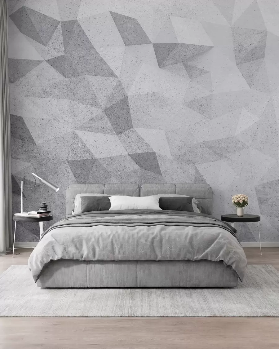 Papier peint Loft grunge de polygones 3D abstraits u97336
