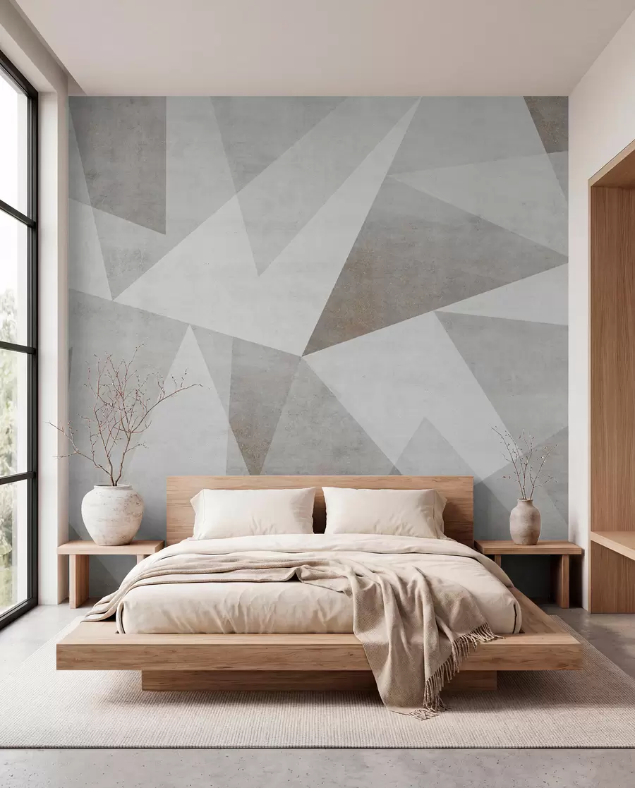 Papier peint Triangles d'Hermétrie avec lignes u97345