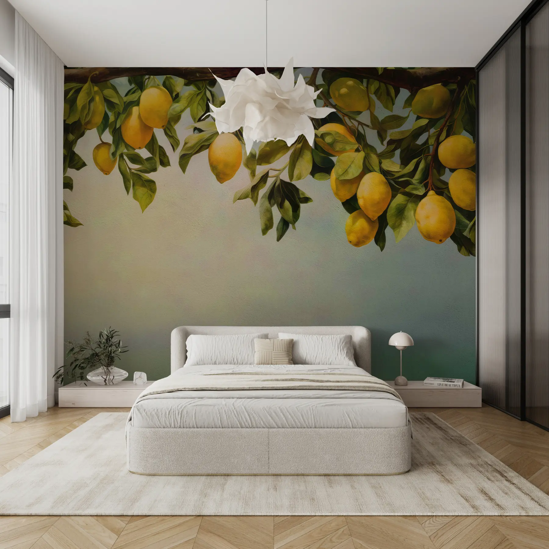Papier peint Branches de citronnier vintage u97600