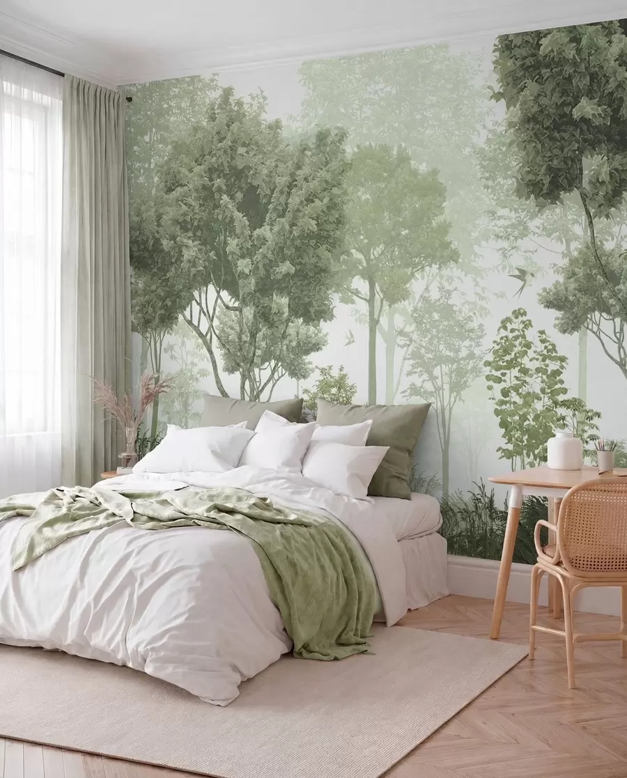 Papier peint Forêt magique en vert u72134v2