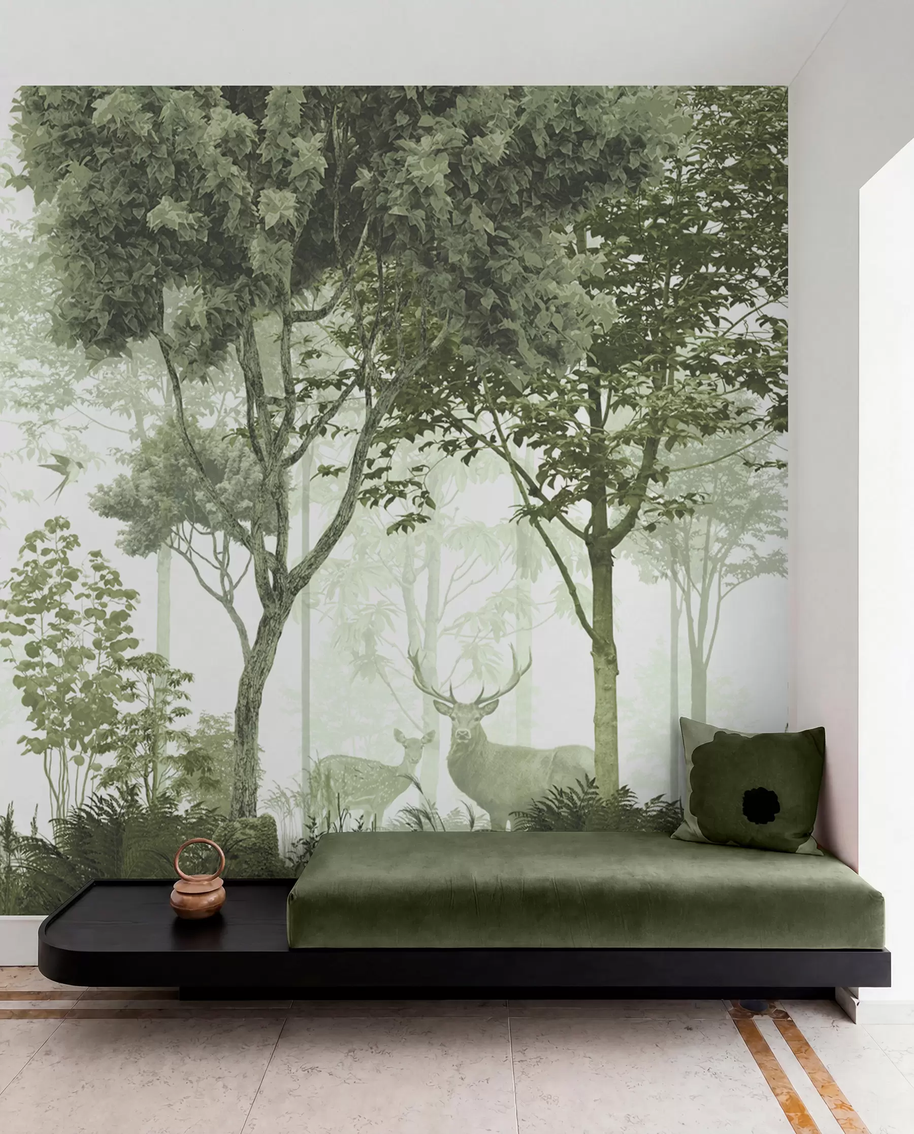 Papier peint Forêt magique en vert u72134v2