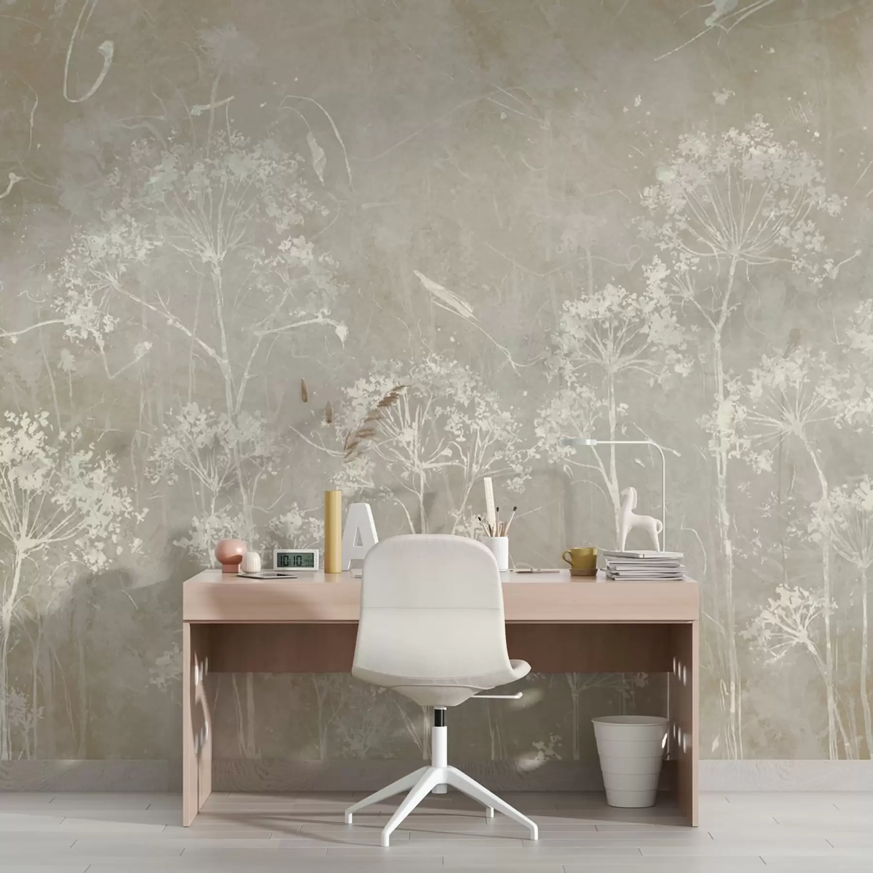 Papier peint Fleurs sauvages en style grunge u96551v2