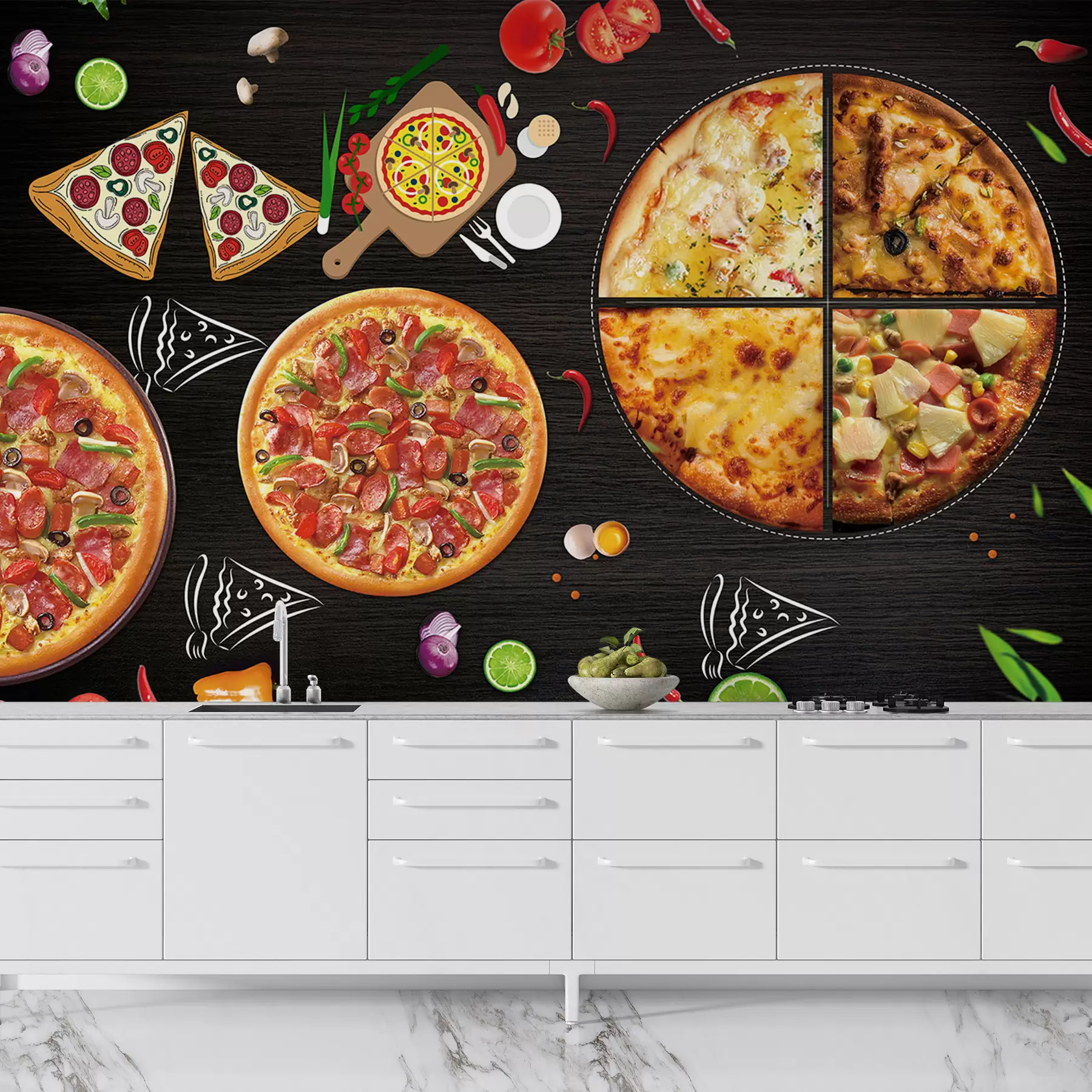 Papier peint Pizza u97436
