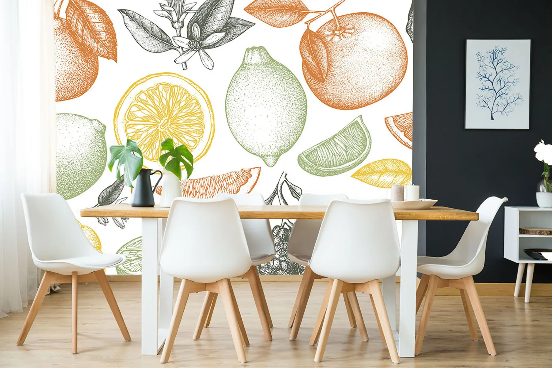 Papier peint Gros fruits sur fond clair u97447