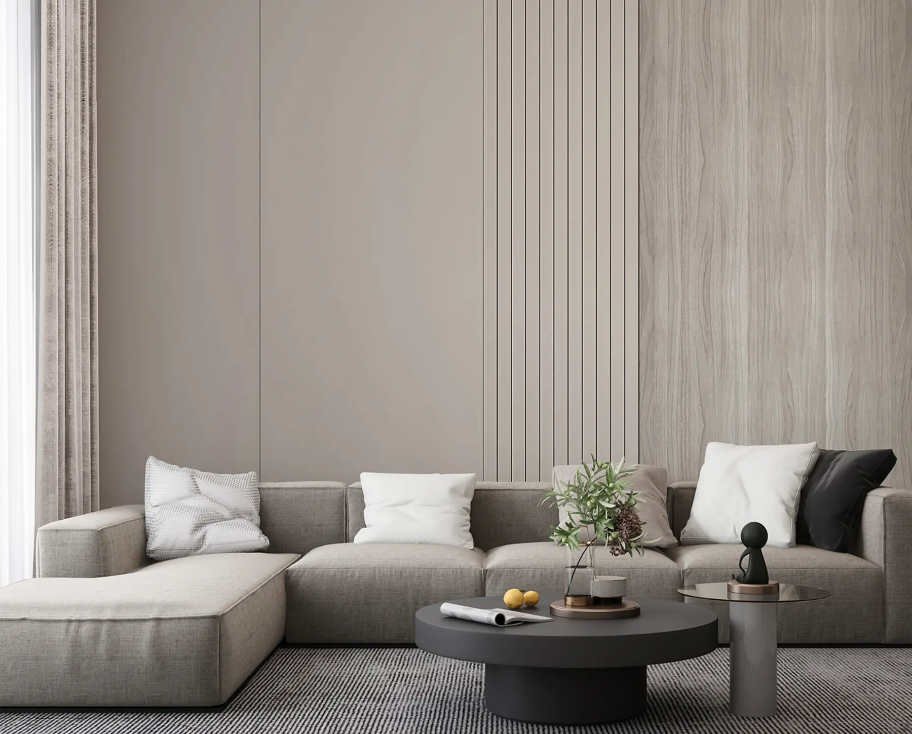 Papier peint Panneau avec douves et bois u97549