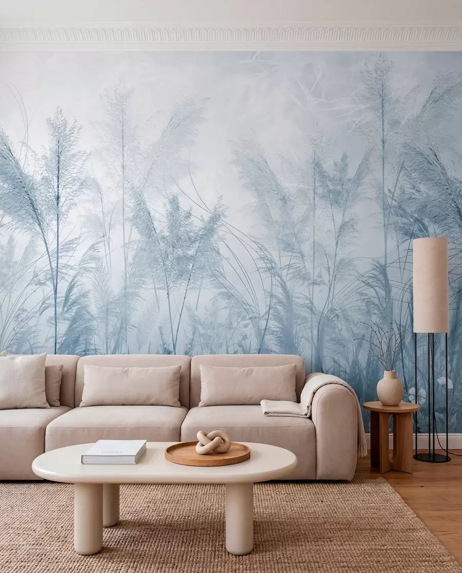 Papier peint Prairie pastel — Bleu u93903v1