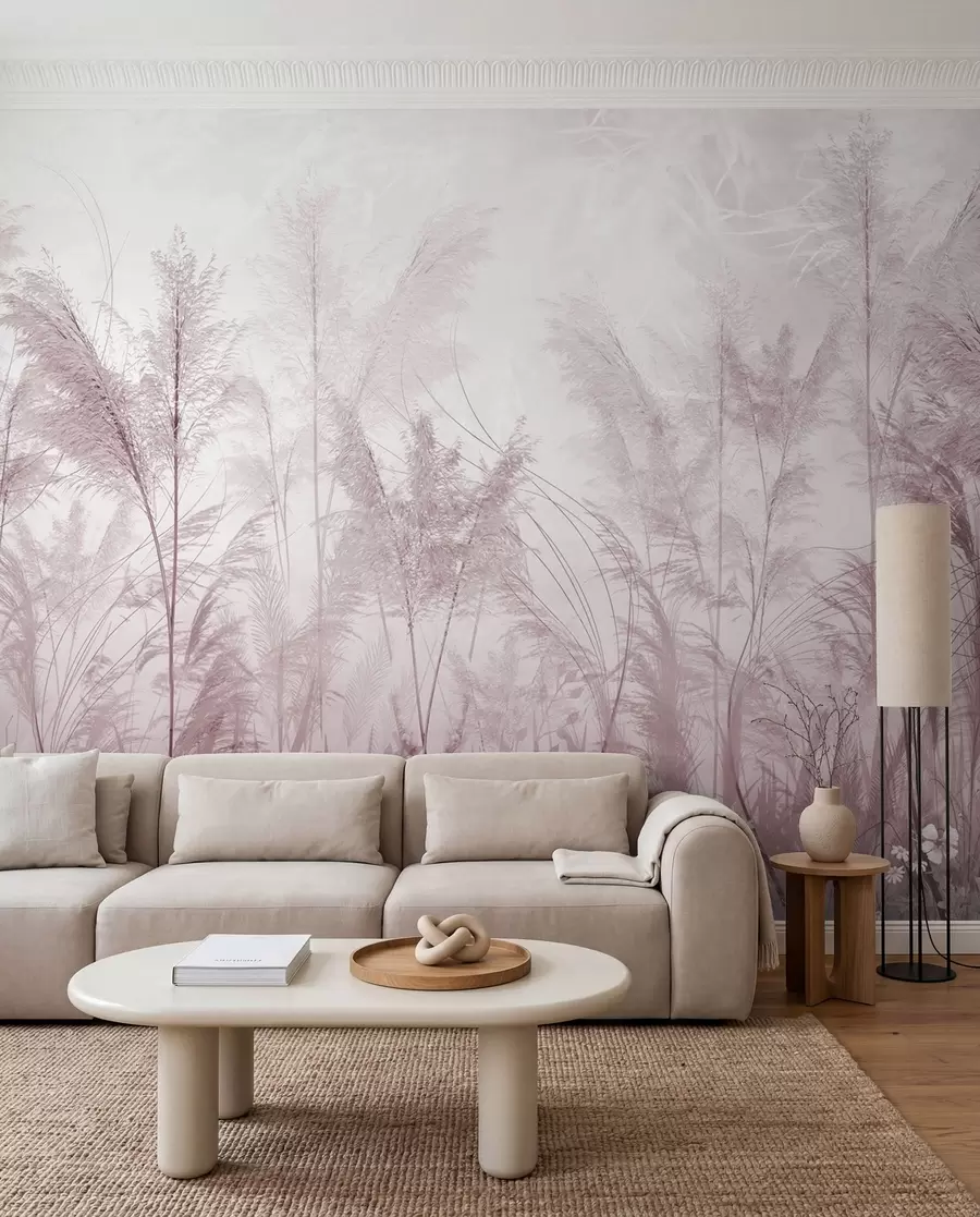 Papier peint Prairie pastel — Mauve u93903v2