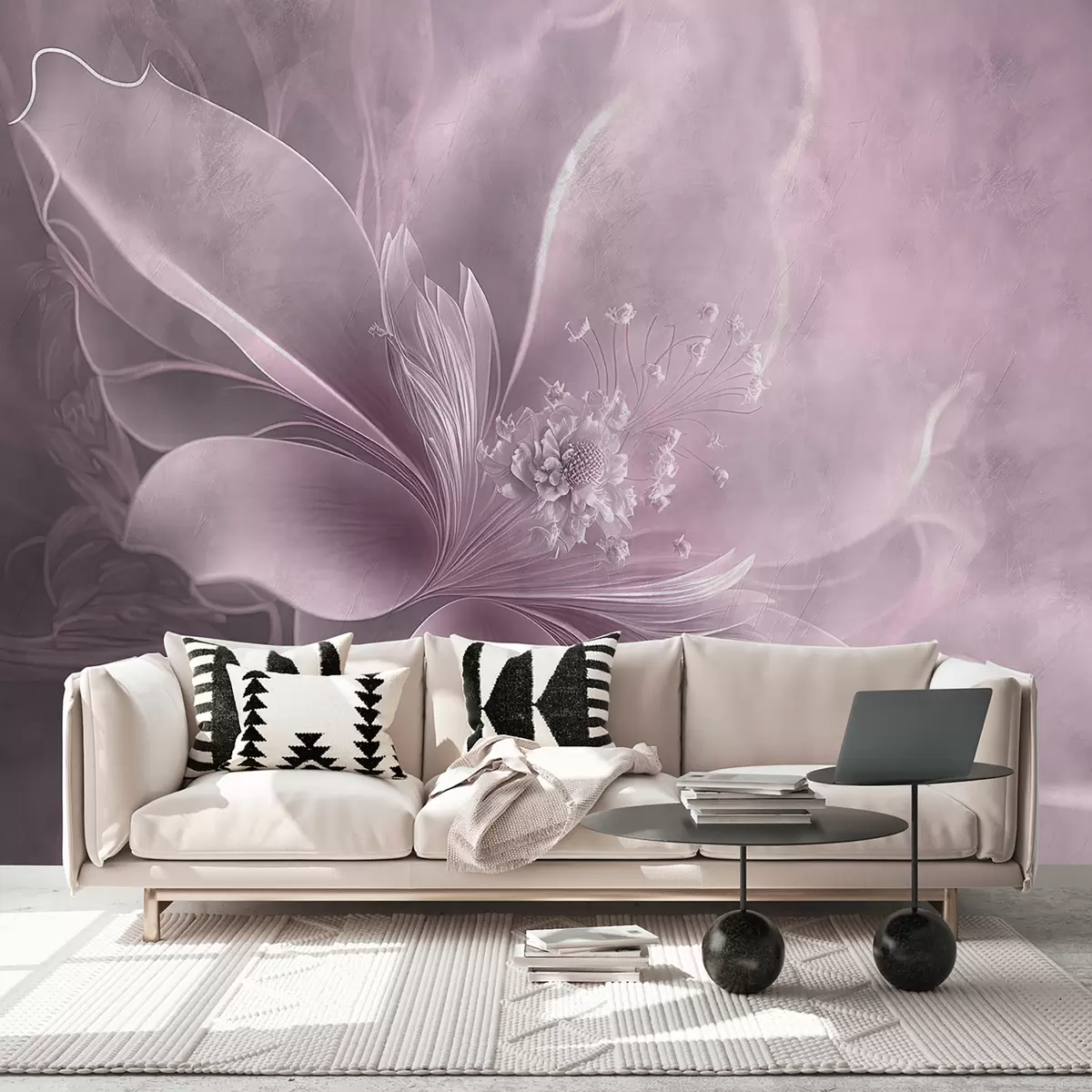 Papier peint Voile de pétales mauves u93944v2