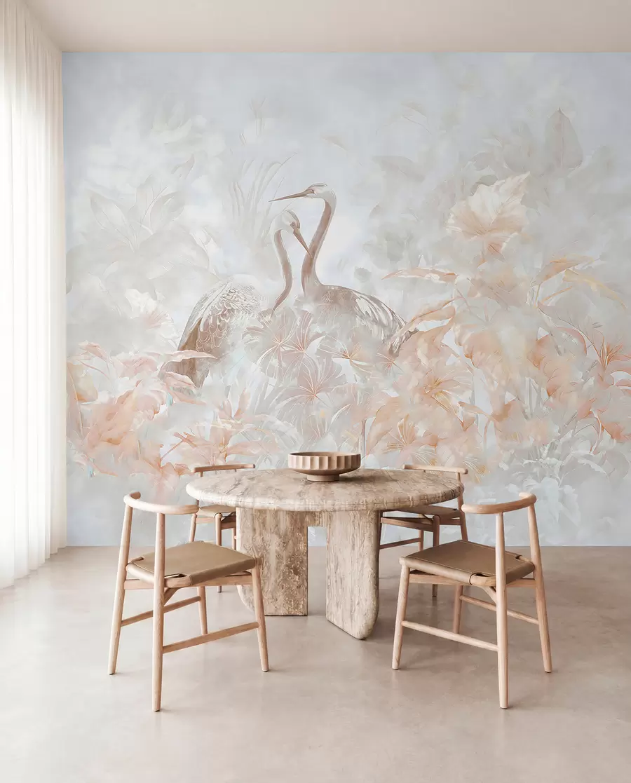 Papier peint Cigognes amoureuses u67508