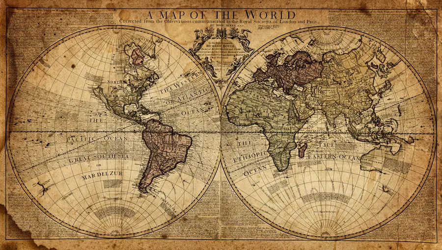 Papier peint Une carte du monde ancienne u18533