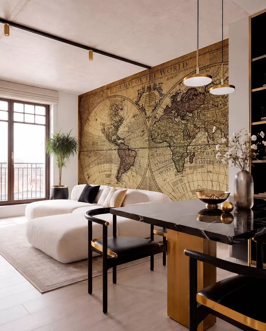 Papier peint Une carte du monde ancienne u18533