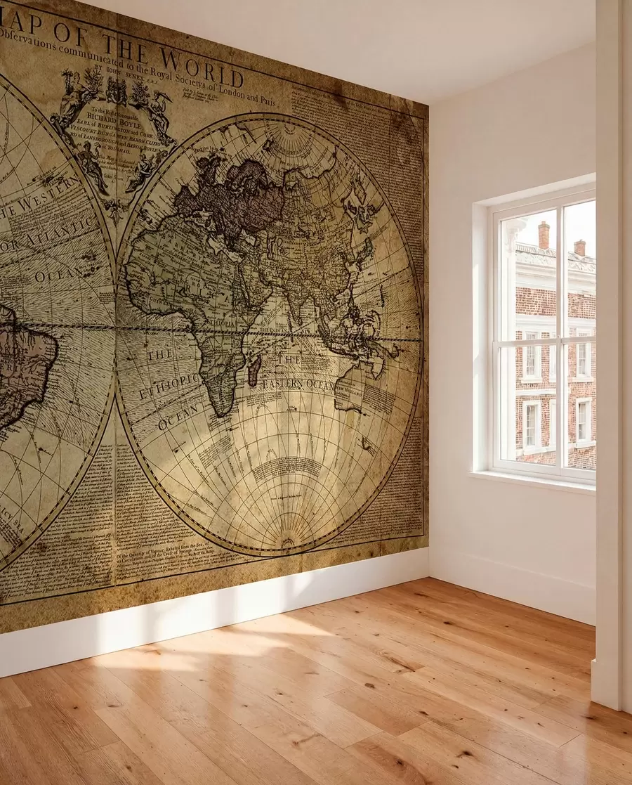 Papier peint Une carte du monde ancienne u18533