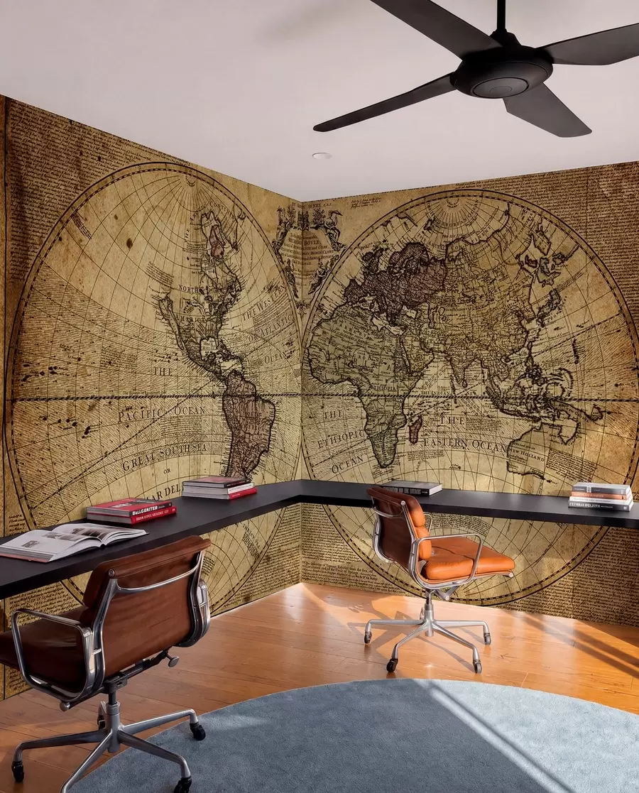 Papier peint Une carte du monde ancienne u18533