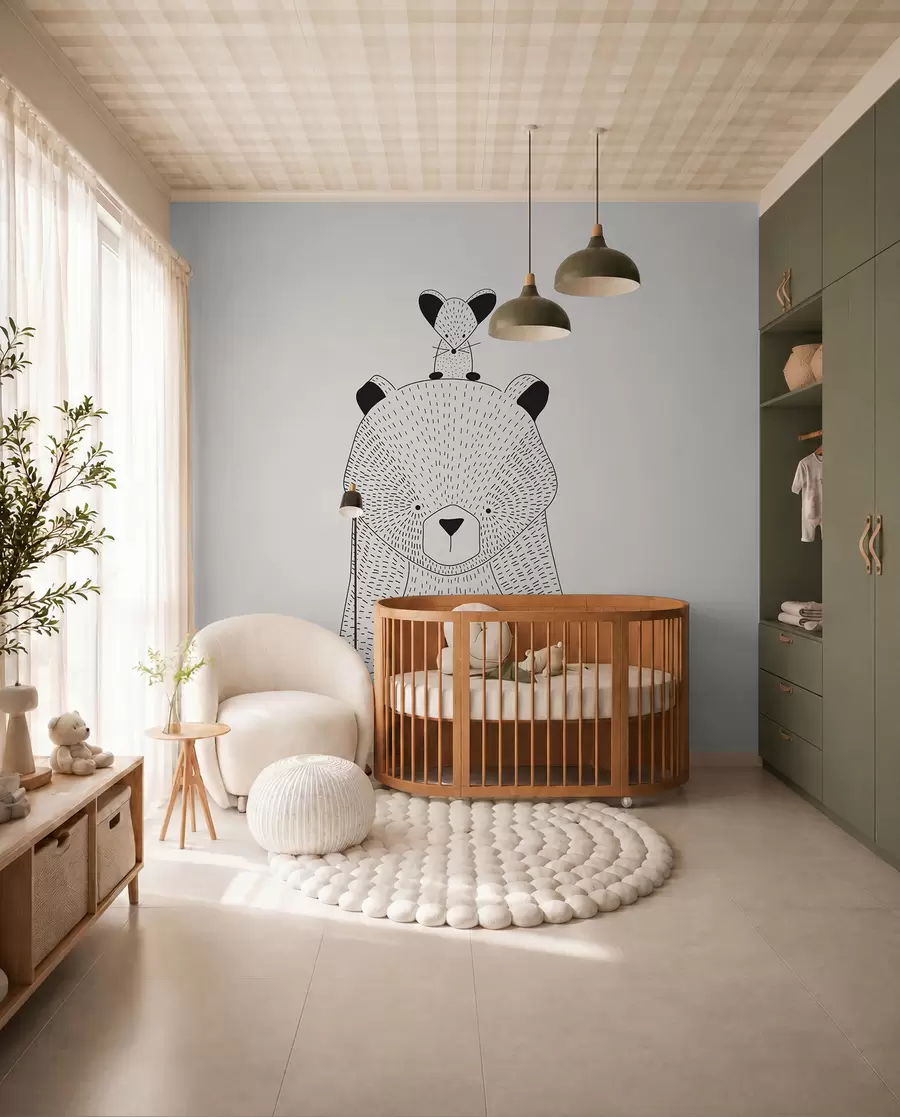 Papier peint Ourson et joie u98483